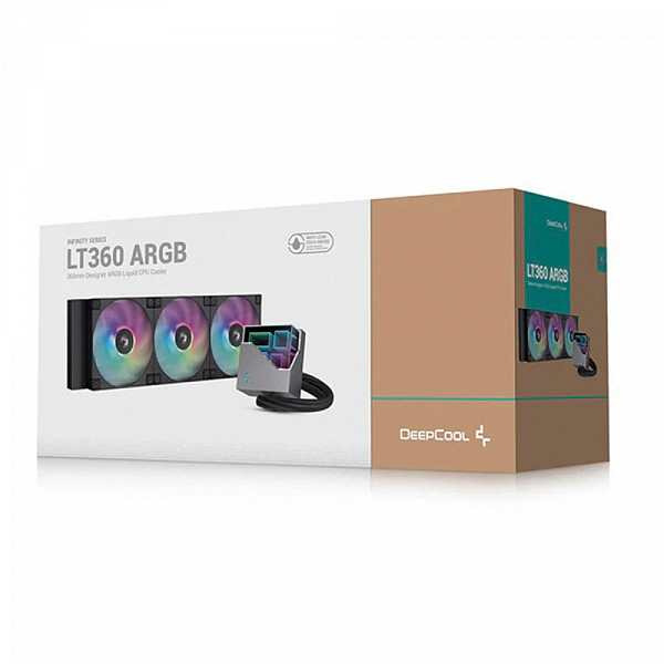 Water Cooler DeepCool LT360 ARGB, 360mm, Intel-AMD, Black, R-LT360-BKAMNC-G-1