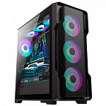 Gabinete Gamer Gamemax Siege Black, Mid Tower, EATX, Vidro Temperado, Preto, Sem Fonte, Sem Fan