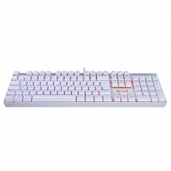Teclado Mecânico Gamer Redragon Mitra, RGB, Switch Outemu Red, ABNT2, Branco - K551W-RGB (PT-RED)