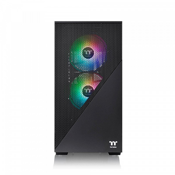 Gabinete Gamer Thermaltake Divider 170 TG ARGB, Mid Tower, Vidro Temperado, Black, M-ATX, Sem fonte, Com 2 Fans, CA-1S4-00S1WN-00