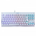 Teclado Gamer Dark Avenger Lunar Branco RGB switch Vermelho - Redragon
