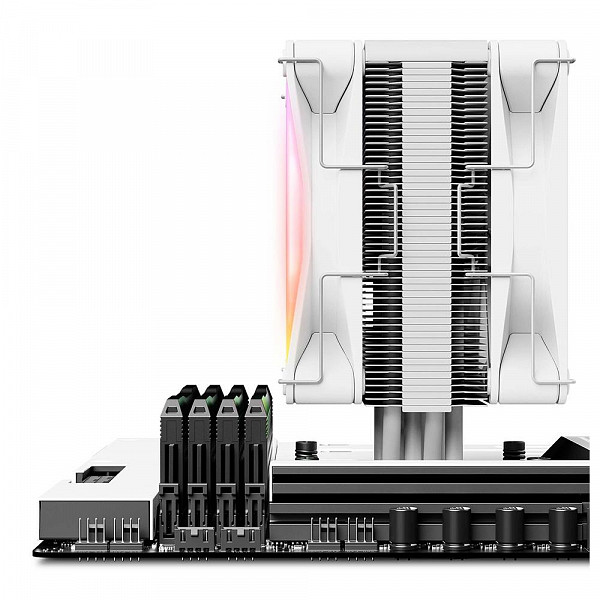 Cooler para Processador NZXT T120, 120mm, RGB, Branco - RC-TR120-W1