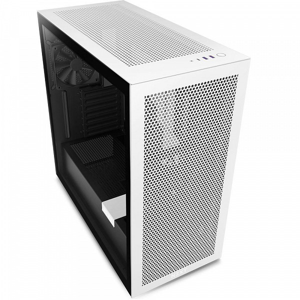 Gabinete NZXT H7 Flow, Mid Tower, ATX, Lateral em Vidro Temperado, 2x Fans, Preto e Branco - CM-H71FG-01