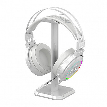 Headset Gamer Redragon Lamia 2, RGB, 7.1 Som Surrond, Drivers 40mm, Branco - H320W-RGB + Suporte