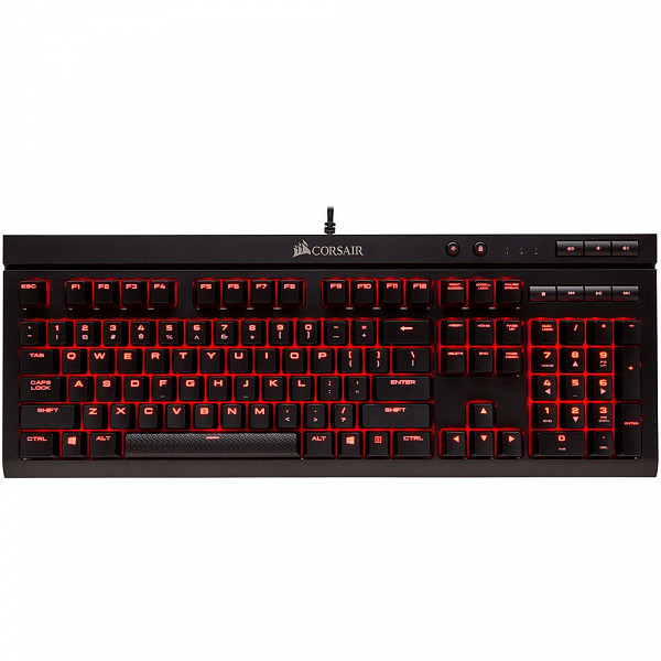 Teclado Gamer Corsair Mecânico Switch Cherry MX Red, LED vermelho, ABNT2, K68 CH-9102020-BR