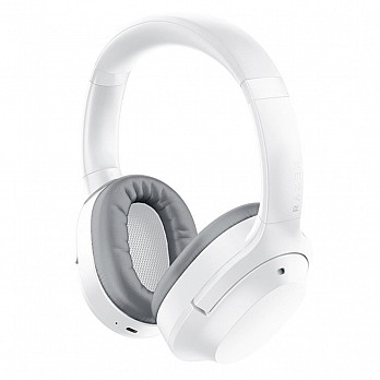 Headset Gamer Sem Fio Razer Opus X, Cancelamento Ruídos ANC, Drivers 40mm, Bluetooth, USB-C, Mercury Branco - RZ04-03760200-R3U1