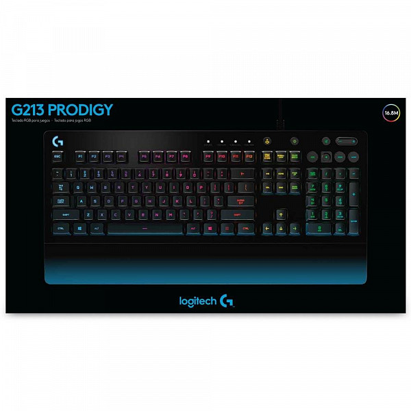 Teclado Gamer Logitech G213 Prodigy, RGB, US - 920-008083