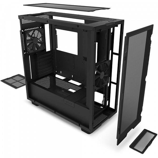Gabinete NZXT H7 Flow, Mid Tower, ATX, Lateral em Vidro Temperado, 2x Fans, Preto - CM-H71FB-01