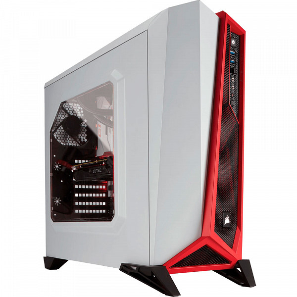 Gabinete Corsair Spec Alpha Edition Branco e Vermelho sem Fonte CC-9011083-WW