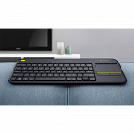 Teclado Sem Fio Logitech K400 Plus com Touchpad, Multimídia, Unifying, ABNT2, Cinza - 920-007125