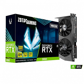 Placa de Vídeo ZOTAC GAMING GeForce RTX 3060 Twin Edge OC, 15 Gbps, 12GB, GDDR6, Ray Tracing - ZT-A30600E-10M - LHR