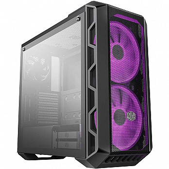 Gabinete Gamer Cooler Master MasterCase H500, RGB, 3 Coolers, Lateral em Vidro, Iron Grey - MCM-H500-IGNN-S00