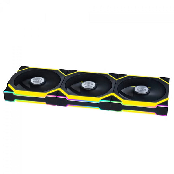 Kit Fan Com 3 Unidades Lian Li Uni Fan SL Wireless, Reverse Blade, ARGB, 120mm, Black, 12RSL1W3B