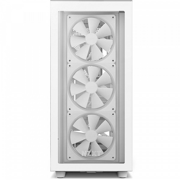 Gabinete NZXT H7 Elite, Mid Tower, ATX, Lateral e Frontal em Vidro Temperado, 3x Fan RGB, Branco - CM-H71EW-01