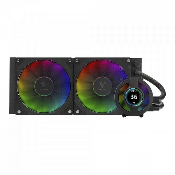 Water Cooler Gamdias Chione P3-240U, ARGB, 240mm, Display LCD, Intel-AMD