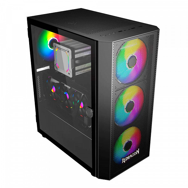 Gabinete Gamer Redragon Skyfire Vidro Temperado  GC-XA211 Sem Fans