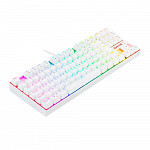 Teclado Magnético Gamer Redragon Kumara Pro Lunar White RGB Branco Switch Azul