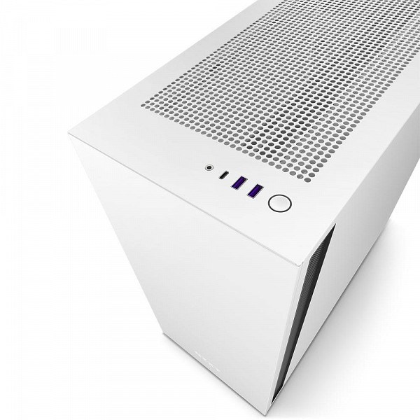 Gabinete NZXT H7, Mid Tower, ATX, Lateral em Vidro Temperado, 2x Fans, Preto e Branco - CM-H71BG-01