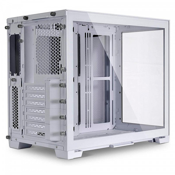 Gabinete Gamer Lian Li Dynamic Mini-S 011, PC Tower, ATX, Lateral em Vidro Temperado, Branco Neve - O11DMINI-S