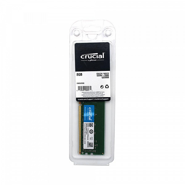Memória 8gb Crucial, Ddr4, 2666mhz, Cl19 - Cb8gu2666