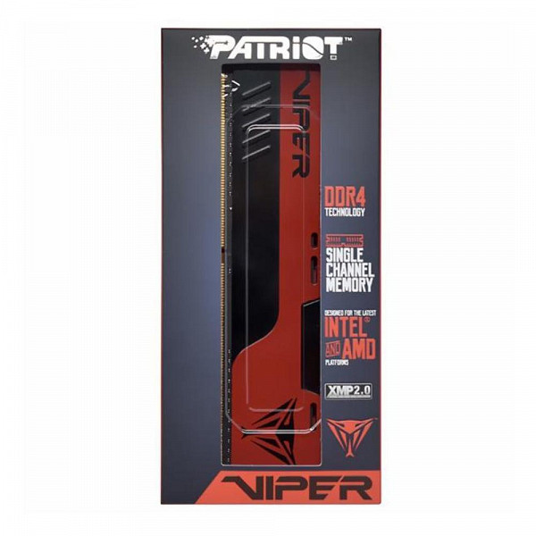 Memória Patriot Viper Elite II, 16GB, 2666MHz, DDR4, CL16, Para Desktop, Preto E Vermelho - PVE248G266C6