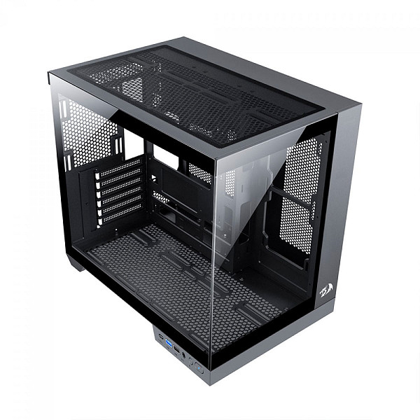 Gabinete Gamer Redragon Wideload Pro, Mid Tower, ATX, Lateral em Vidro Temperado, Preto - CA-604B-PRO