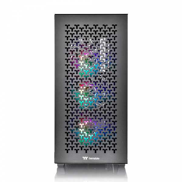 Gabinete Gamer Thermaltake V350 TG ARGB Air Mid Tower, Vidro Temperado, Sem Fonte, 3 fans ARGB de 120 mm, Preto,  CA-1S3-00M1WN-03