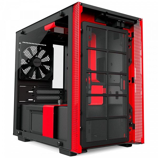 Gabinete NZXT H200, ITX, Vermelho - CA-H200B-BR