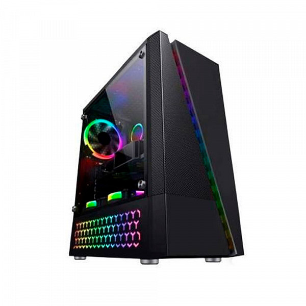 Gabinete Gamer Bg-018 Preto Bluecase Led Rgb Usb 3.0 Frontal