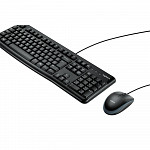 Teclado e Mouse Logitech MK120 Resistente à Água 1000DPI Preto ABNT2 - 920-004429
