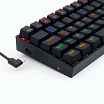 Teclado Gamer Mecânico Redragon Lakshmi, ABNT2, 61 Teclas, Switch Blue, K606R