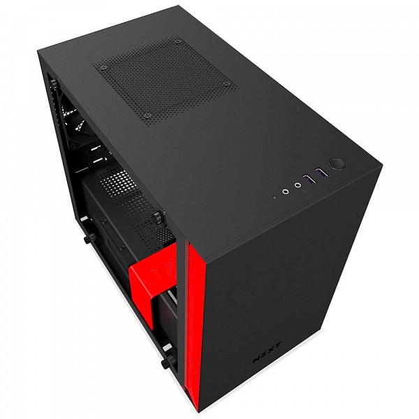 Gabinete NZXT H200, ITX, Vermelho - CA-H200B-BR