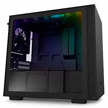 Gabinete Gamer NZXT H210i, Mini Tower, Com 2 Fans, Vidro Temperado, Black, S-Fonte, CA-H210I-B1