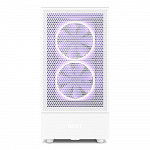 Gabinete NZXT H5 Flow Compact, Mid Tower, RGB, ATX, Lateral e Frontal em Vidro Temperado, 2x Cooler Fan, Branco - CC-H51FW-01