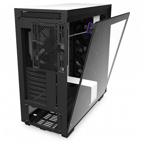 Gabinete Gamer NZXT H710, Mid Tower, Com 4 Fans, Vidro Temperado, White, S-Fonte, CA-H710B-W1