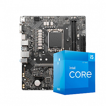 Kit Upgrade, Intel Core i5 12400, Placa Mãe Chipset H610, Memória DDR4 8GB