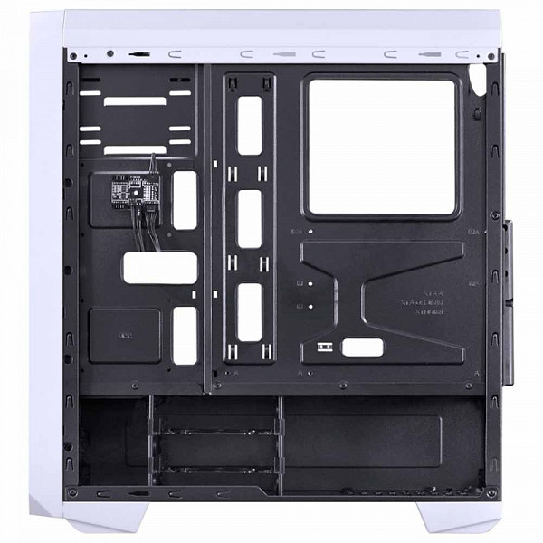 Gabinete Gamer PCYes Nova Branco com 1 Fan Led 7 Cores, Lateral em Acrílico - NOVBC7C1FCA