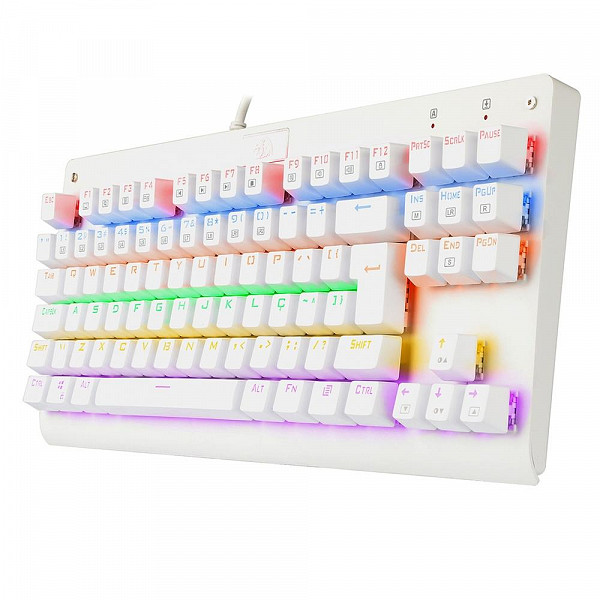Teclado Gamer Dark Avenger Lunar Branco RGB switch Blue - Redragon