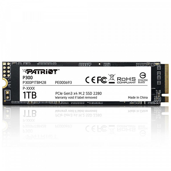 SSD Patriot 1TB, M.2 Nvme Pcie 2100mb/s Leit - 1650mb/s Grav - P300p1tbm28