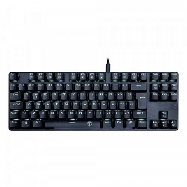 Teclado Mecânico Gamer T-Dagger Bora, Preto, Switch Blue, ABNT2 - T-TGK313-BL (PT-WHITE)
