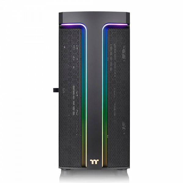 Gabinete Gamer Thermaltake H590 TG ARGB, Mid Tower, Vidro Temperado, Black, E-ATX, Sem Fonte, Com 2 Fans, CA-1X4-00M1WN-00