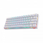Teclado Gamer Redragon Mecânico Draconic 60% Rgb Branco Switch Brown K530 Sem Fio
