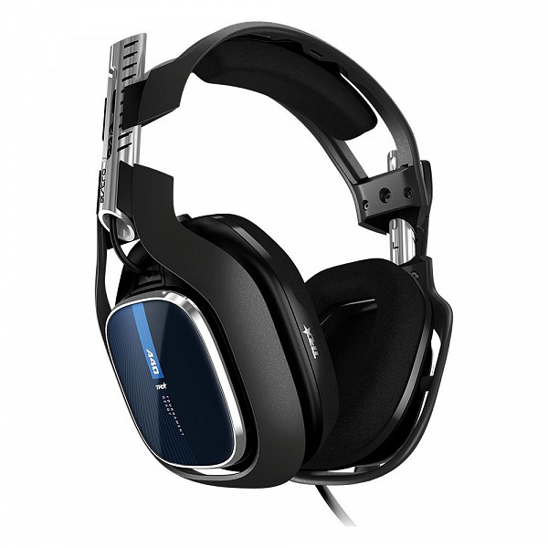 Headset ASTRO Gaming A40 TR + MixAmp Pro TR Gen 4 com Áudio Dolby - Compatível com PS4, PC, Mac - Preto/Azul - 939-001791