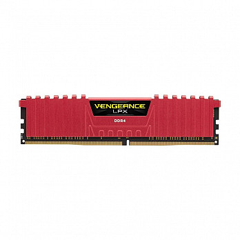 Memória Corsair Vengeance LPX, 4GB, 2400MHz, DDR4, CL16, Vermelho - CMK4GX4M1A2400C16R