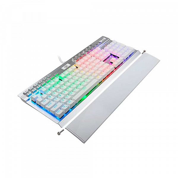Teclado Mecânico ReDragon Yama RGB Switches Otemu Purple Branco, K550W