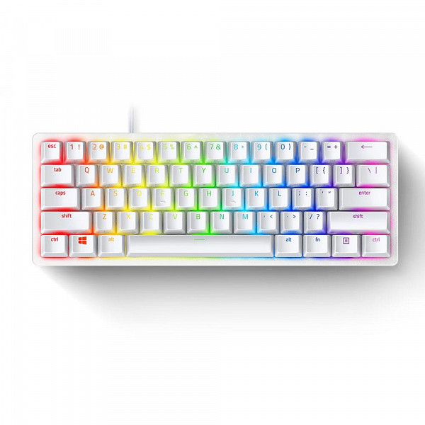 Teclado Óptico-Mecânico Gamer Razer Huntsman Mini, Chroma, Razer Switch Red, US, Mercury White - RZ03-03390400-R3M1
