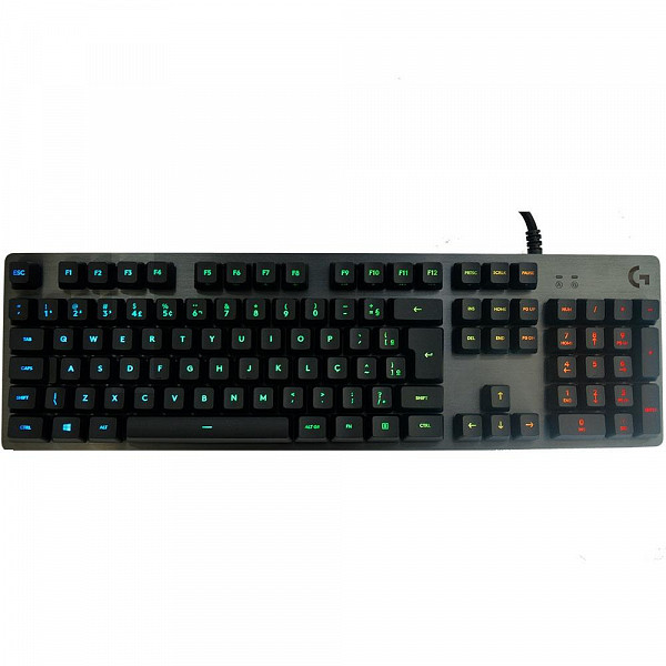 Teclado Mecânico Gamer Logitech G512 Carbon, RGB, Switch GX Brown, ABNT2 - 920-009400