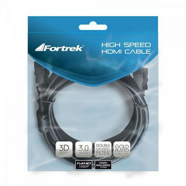 Cabo HDMI com Filtro 1.4 3D 3m HDF-102/3M Preto FORTREK