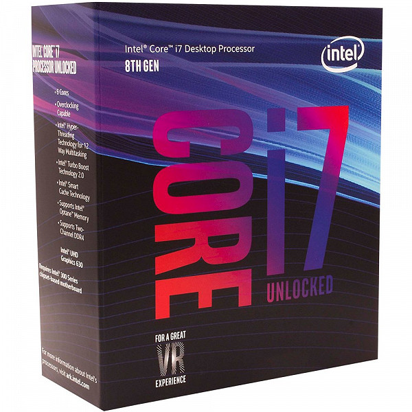 Processador Intel  i7-8700 Coffee Lake 8a Geração, Cache 12MB, 3.2GHz (4.6GHz Max Turbo), LGA 1151 Intel UHD Graphics 630 - BX80684I78700