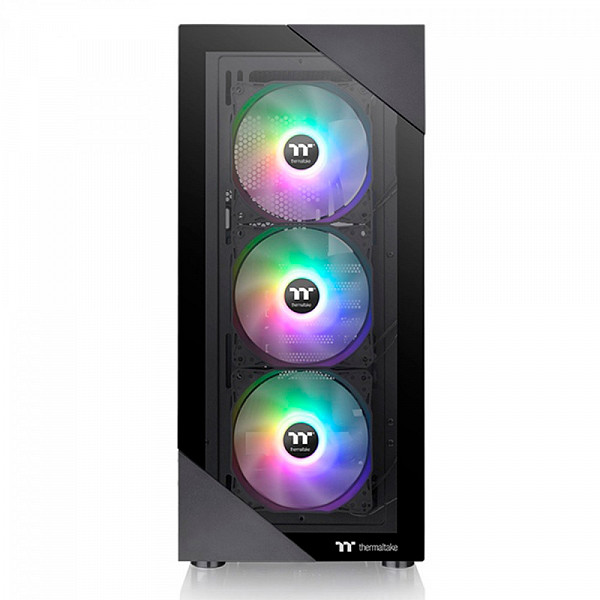 Gabinete Gamer Thermaltake View 200 TG ARGB, Mid Tower, Vidro Temperado, ATX, Sem Fonte, Com 3 Fans, CA-1X3-00M1WN-00